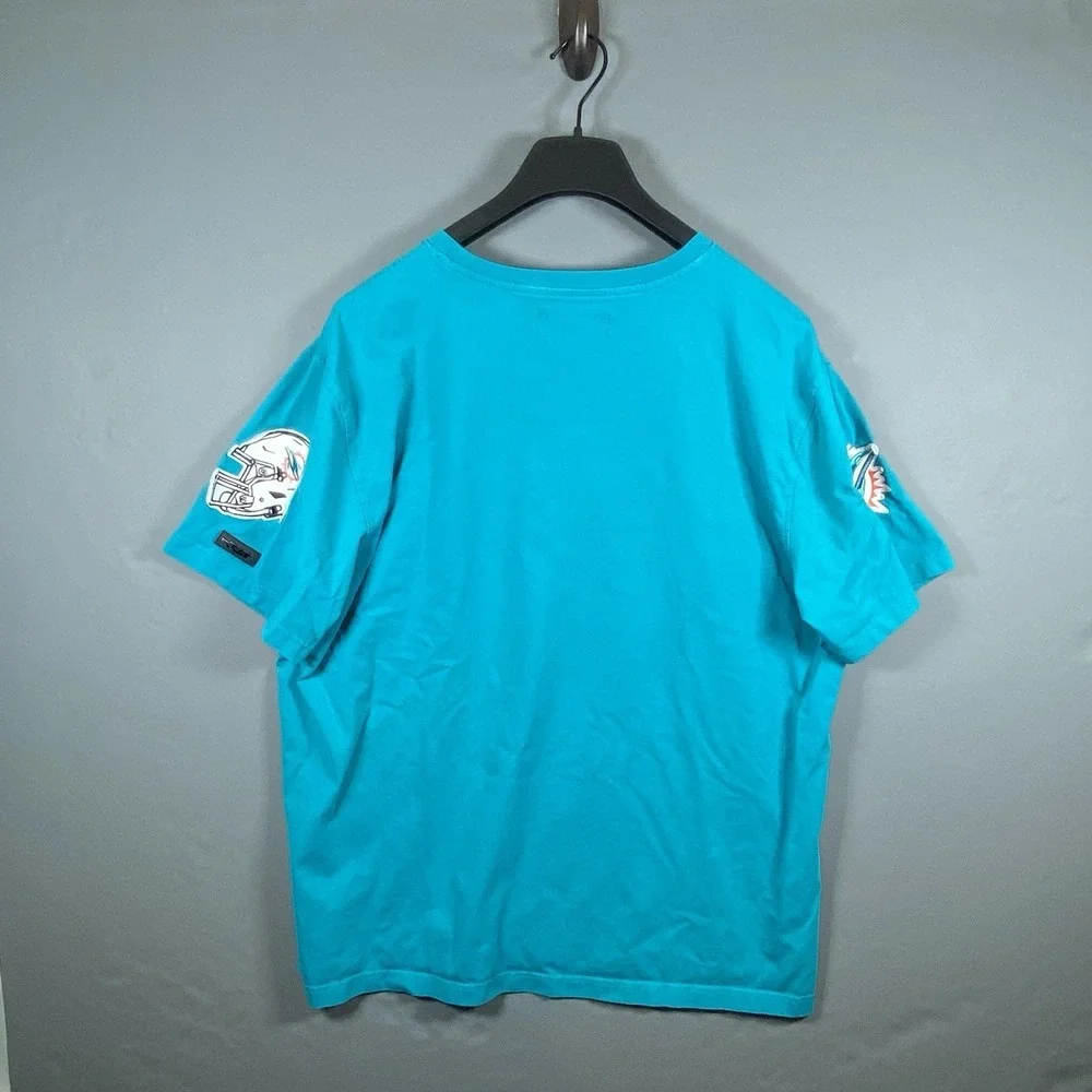 Miami‎ Dolphins Pro Standard Luxury Athletic Shirt Teal Blue Embroidered 2XL NFL